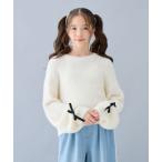 ニット セーター 袖リボンシャギーニットプルオーバー（130cm〜160cm） キッズ 子供服 女の子