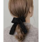 ヘアゴム ニットビッグリボンヘアカフ レディース