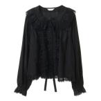 tシャツ Tシャツ ローズレース使いブラウス レディース