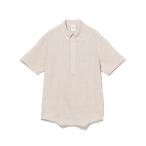 シャツ 「別注」Brooks Brothers / リネン ソリッド ショートスリーブ プルオーバー ボタンダウン シャツ メンズ