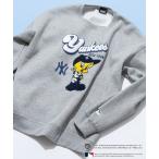 ショッピングオリジナルデザイン トレーナー スウェット 「Looney Tunes × MLB」 オリジナルデザイン 裏起毛クルーネックスウェット メンズ レディース