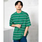 tシャツ DOGTOWN/ドッグタウン CROSS LOGO BORDER S/S TEE 半袖 マルチボーダー Tシャツ 刺繍 ロゴ メンズ レディ