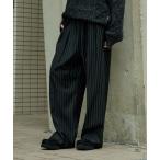 スラックス 2 TUCK EASY STRIPE SLACKS /ツータックイージーストライプスラックス メンズ レディース