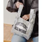 トートバッグ カラビナ付きアソート柄プリントスパンコールBAG レディース