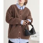 ジャケット ノーカラージャケット 切替ボアカーディガン レディース