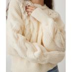 ショッピングスタッズ ニット セーター スタッズケーブルニット　長袖 / 冬服 レディース