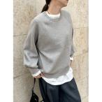 ニット セーター 「洗える」スウェットライクニットプルオーバー レディース