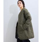 ブルゾン アウター ロゴパターンキルティングブルゾン レディース