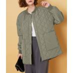 コート アウター 軽い着心地！ビッグポケット付キルトコート レディース