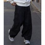 カーゴパンツ 「ROOT THREE」スラブデニムワイドカーゴパンツ 053210 メンズ