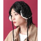 耳当て イヤーマフ an meets zakka リブニット×モコモコファーコンビイヤーマフ / 耳当て レディース メンズ ユニセックス ヘッドドレ