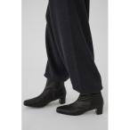 ショッピングmiddle ブーツ Lowheel leather middle boots ローヒールレザーミドルブーツ レディース