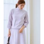 ショッピングDays ニット セーター プリーツ風柄ボリューム袖タートルネックニット（毛玉になりにくい・タンブル乾燥OK） レディース