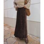 スカート pattern velor skirt /ベロア無地柄ロングスカート