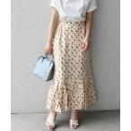 「SHIPS any」 ロングスカート 38 ベージュ レディース