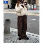 ブルゾン アウター Lakey Park　配色パファーショートブルゾン レディース