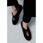 バレエシューズ パンプス ラバーソールレースアップバレエシューズ / 軽量