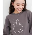 トレーナー スウェット 「miffy/ミッフィー」スリープ刺繍デザイン裏起毛プルオーバー(別注) レディース