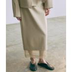 スカート 「Set Up」Sheer Layered I-Line Skirt