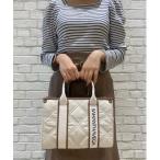 ハンドバッグ ロゴテープキルティングハンドバッグ（小）