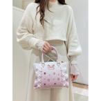 ハンドバッグ レースアップハートビジューグラデーションフラッタ―(ミニ)