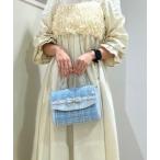 ショルダーバッグ バッグ ツイードアクセントリボンショルダーバッグ レディース