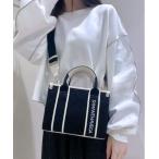 ショルダーバッグ バッグ ロゴテープデニム風トート(ミニ) レディース