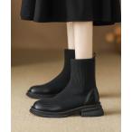 ブーツ 「shoes365」リブニットブーツ レディース