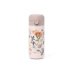 水筒 ワンタッチ ステンレスボトル 350ml マルチフラワーピンク