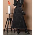 デニムスカート ベロアデニムスカート