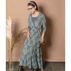 ワンピース カシュクールジャージーワンピース