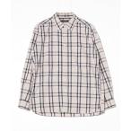 [RAGEBLUE] check pattern long sleeve shirt M beige men's 