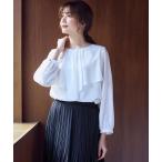 ブラウス シャツ 「洗える」ケープフリル ブラウス レディース