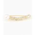 ブローチ ラインストーンパール ブローチ レディース