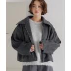 ブルゾン アウター フェイクビーバーショートブルゾン レディース