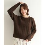 ニット セーター 「モヘヤ混/透かし編み/4colors」プルオーバーニット レディース