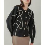 カーディガン ウェ−ブラインスポンディッシュニットカーディガン レディース