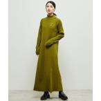 ワンピース リブ編みニットワンピース