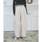 パンツ カーブシルエットタックパンツ レディース
