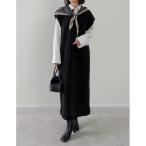 ショッピングリエディ ワンピース 「低身長サイズ有」圧縮ニットソーポケット付きキーネックワンピース