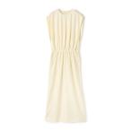 ワンピース ウールサキソニーストレッチ ウエストギャザーワンピース