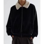ブルゾン アウター 「EPNK」Reversible cropped boa collar blouson / リバーシブルクロップドボアカラーブルゾ