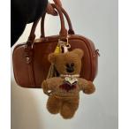  очарование код с ремешком . животное мех вязаный . надеты изменение .. очарование / Bear мягкая игрушка очарование сумка очарование .. брелок для ключа ключ li