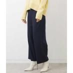 パンツ 「定番人気/新色追加」裏起毛ワイドクロップドパンツ(機能素材) レディース