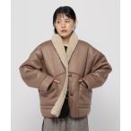 ムートンコート ボアコート PLACE STUDIO／レザーフリースジャケット レディース