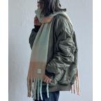 ストール マフラー ブロックチェックストール レディース