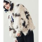ショッピングヴィンテージ商品 ブルゾン アウター VINTAGE LIKE COW FUR BLOUSON | ヴィンテージライク カウ柄ファー バルーンスリーブブルゾン レディー