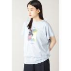 「mici」 半袖Tシャツ ONE SIZE ブルー レディース