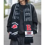マフラー 「a-r」JOHN'S CLOSET別注「Red Cap Girl/レッドキャップガール」ジャガードエンブレム スポーツマフラー メンズ レ