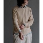 ニット セーター アシンメトリーリブ リンキング切り替え ニットプルオーバー レディース